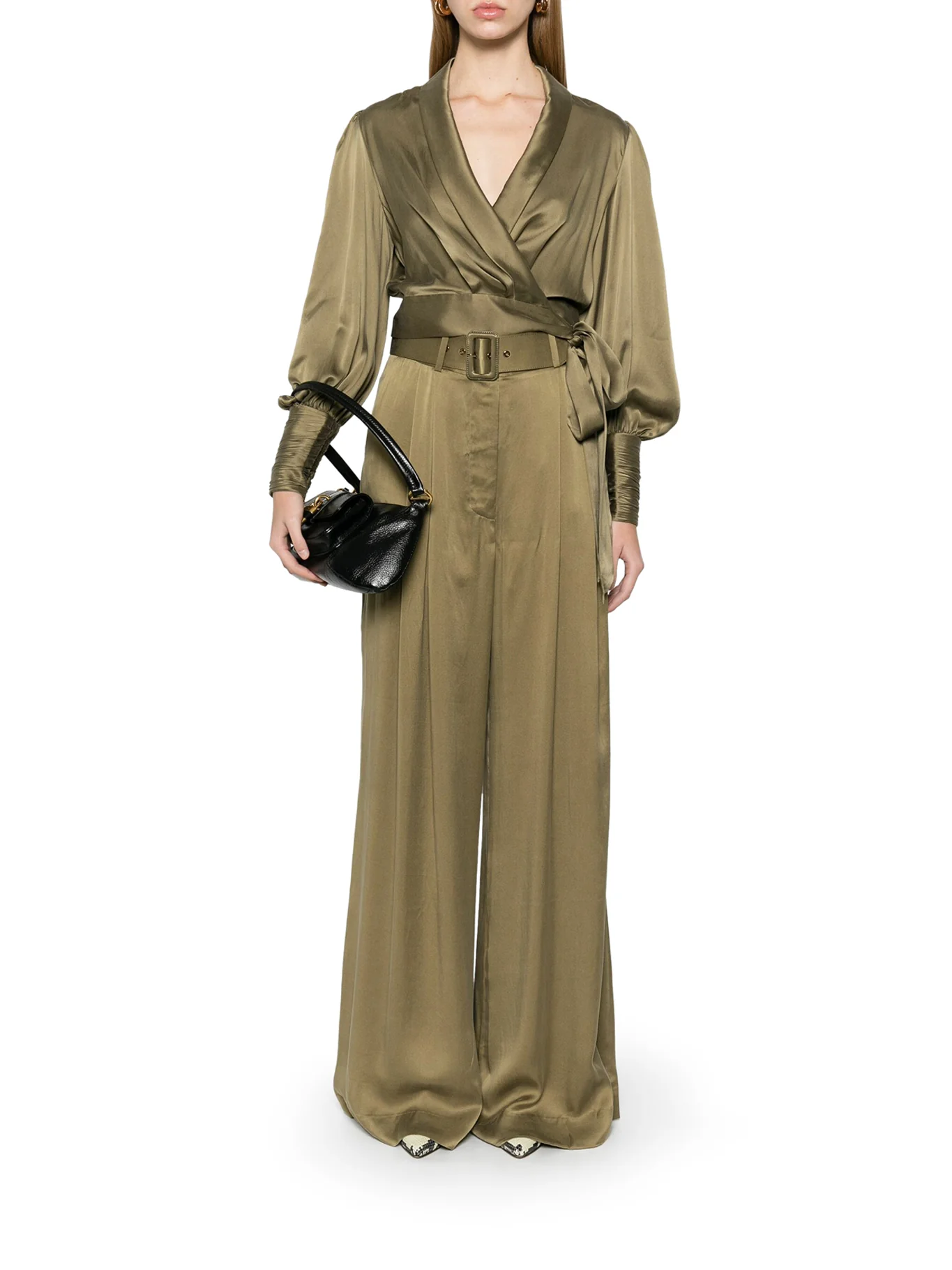 WIDE LEG PANTS IN SETA - Image 2