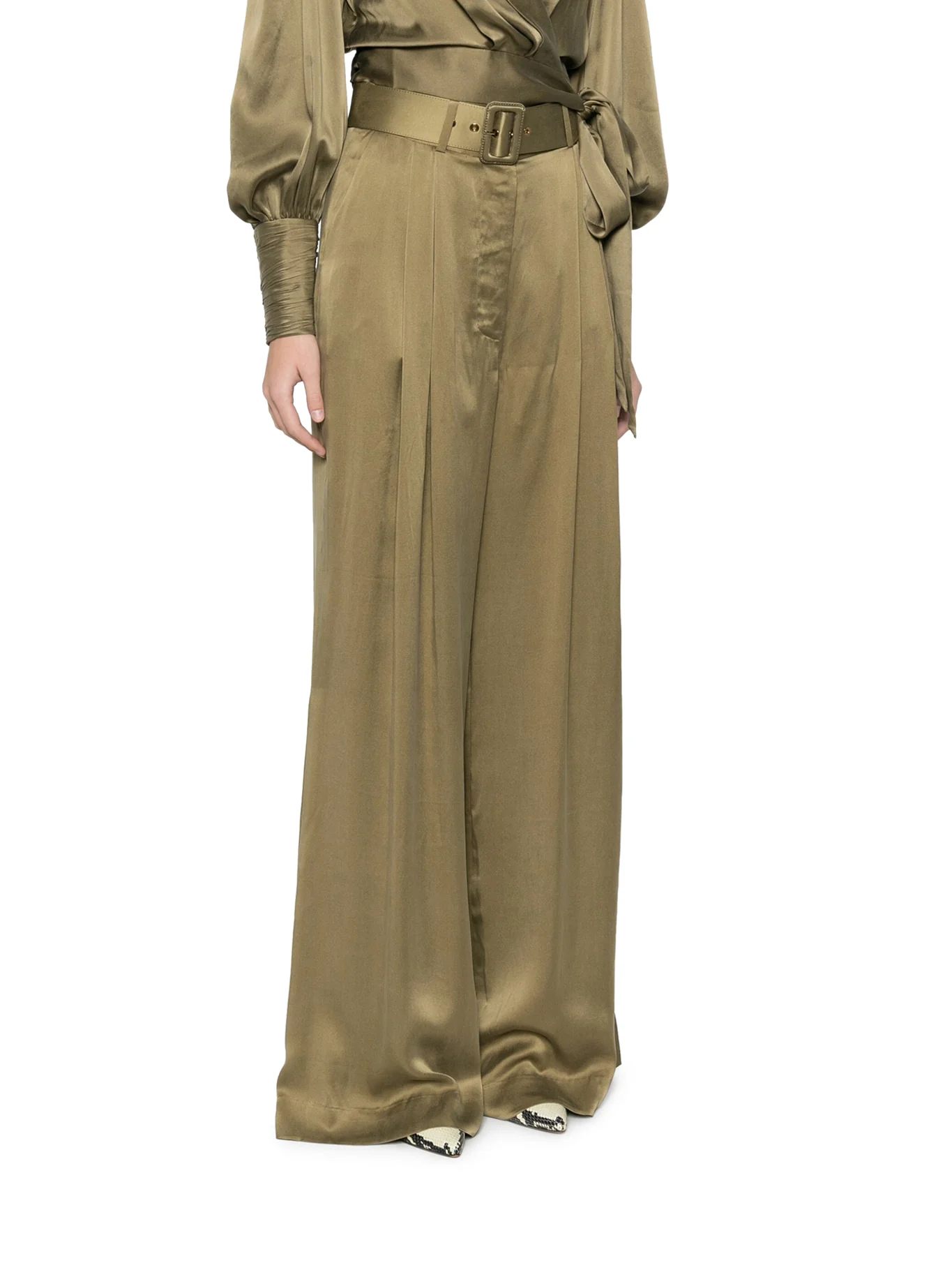 WIDE LEG PANTS IN SETA - Image 3